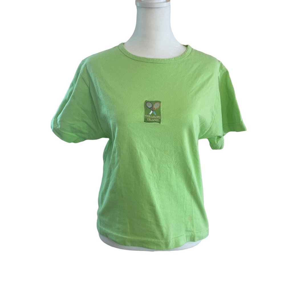 Top Threads Sportswear Green Short Sleeved Tennis T-Shirt